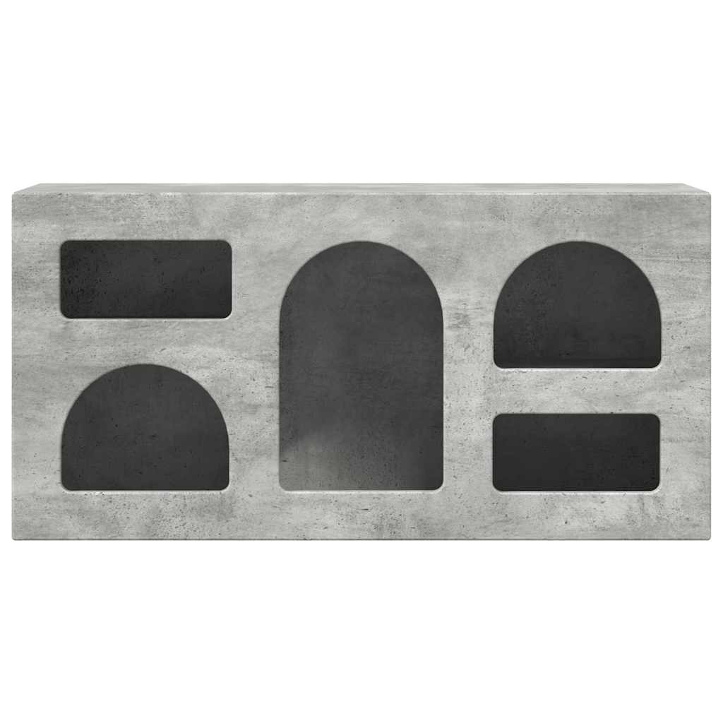 Mobile TV-Credenza TV-Console TV Grigio cemento 80 x 35 x 40 cm Legno multistrato