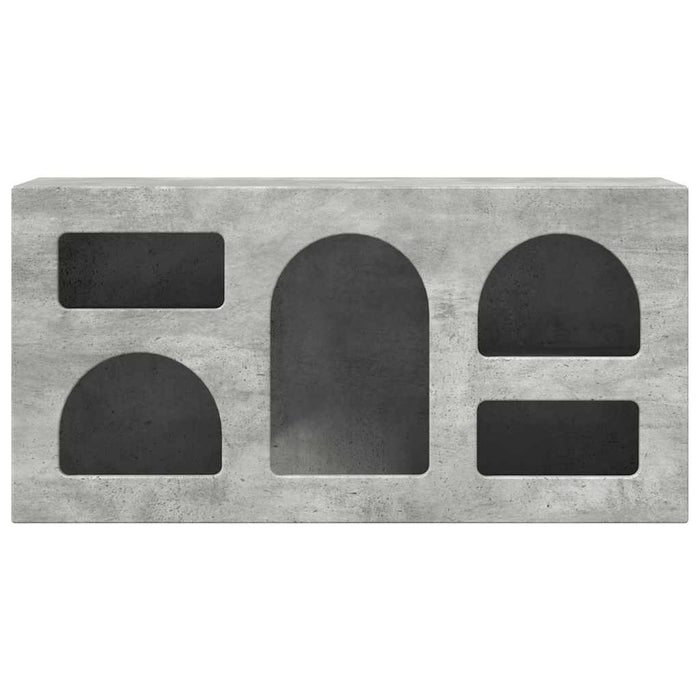 Mobile TV-Credenza TV-Console TV Grigio cemento 80 x 35 x 40 cm Legno multistrato