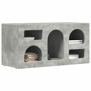 Mobile TV-Credenza TV-Console TV Grigio cemento 80 x 35 x 40 cm Legno multistrato