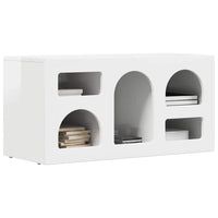 Mobile TV-Credenza TV-Console TV Bianco Lucido 80 x 35 x 40 cm Legno multistrato