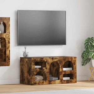 Mobile TV-Credenza per TV-Console TV Rovere fum¨¦ 80 x 35 x 40 cm Legno multistrato