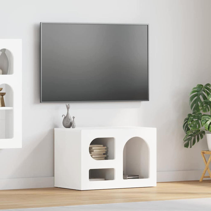 Mobile TV-Credenza TV-Console TV Bianco 60 x 35 x 40 cm Legno multistrato