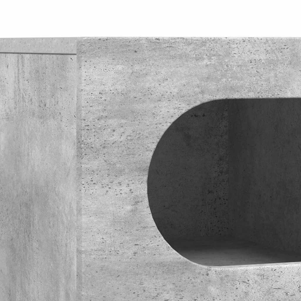 Mobile TV-Credenza TV-Console TV Grigio cemento 60 x 35 x 40 cm Legno multistrato