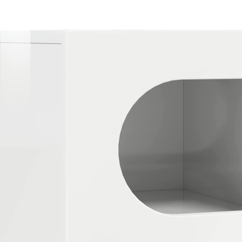 Mobile TV-Credenza TV-Console TV Bianco Lucido 60 x 35 x 40 cm Legno multistrato