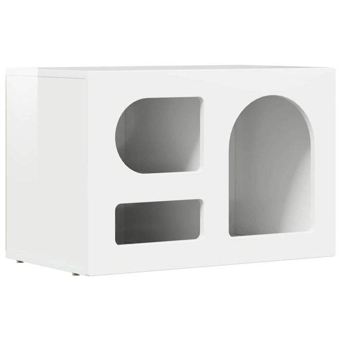 Mobile TV-Credenza TV-Console TV Bianco Lucido 60 x 35 x 40 cm Legno multistrato