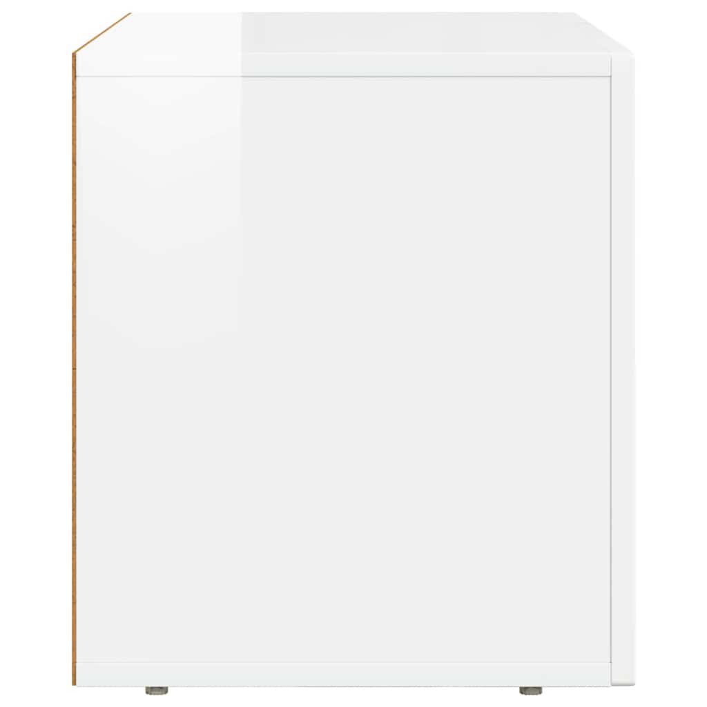 Mobile TV-Credenza TV-Console TV Bianco Lucido 60 x 35 x 40 cm Legno multistrato