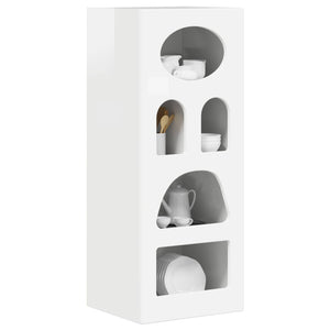 Credenza Bianco Lucido 40 x 35 x 100,5 cm Legno multistrato 891298