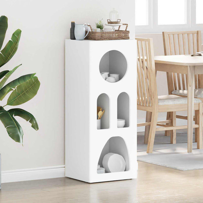 Credenza Bianco 40 x 35 x 100.5 cm Legno multistrato 891304