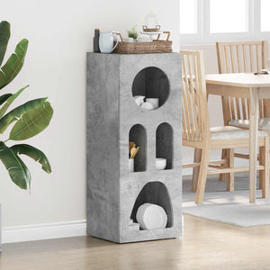 Credenza Grigio cemento 40 x 35 x 100.5 cm Legno multistrato 891307