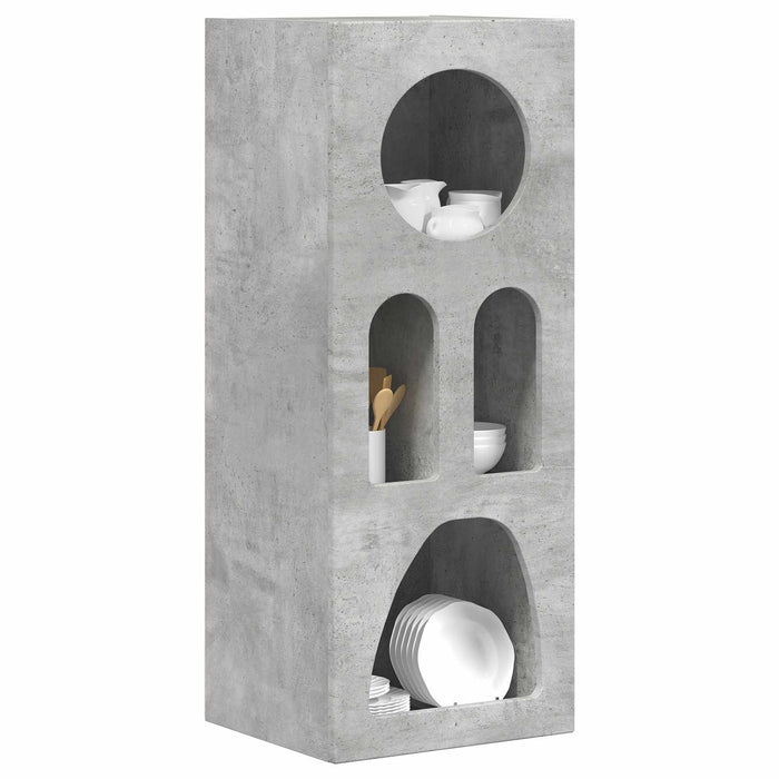 Credenza Grigio cemento 40 x 35 x 100.5 cm Legno multistrato 891307