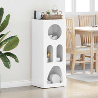 Credenza Bianco Lucido 40 x 35 x 100.5 cm Legno multistrato 891308