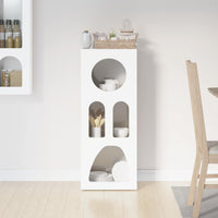 Credenza Bianco Lucido 40 x 35 x 100.5 cm Legno multistrato 891308