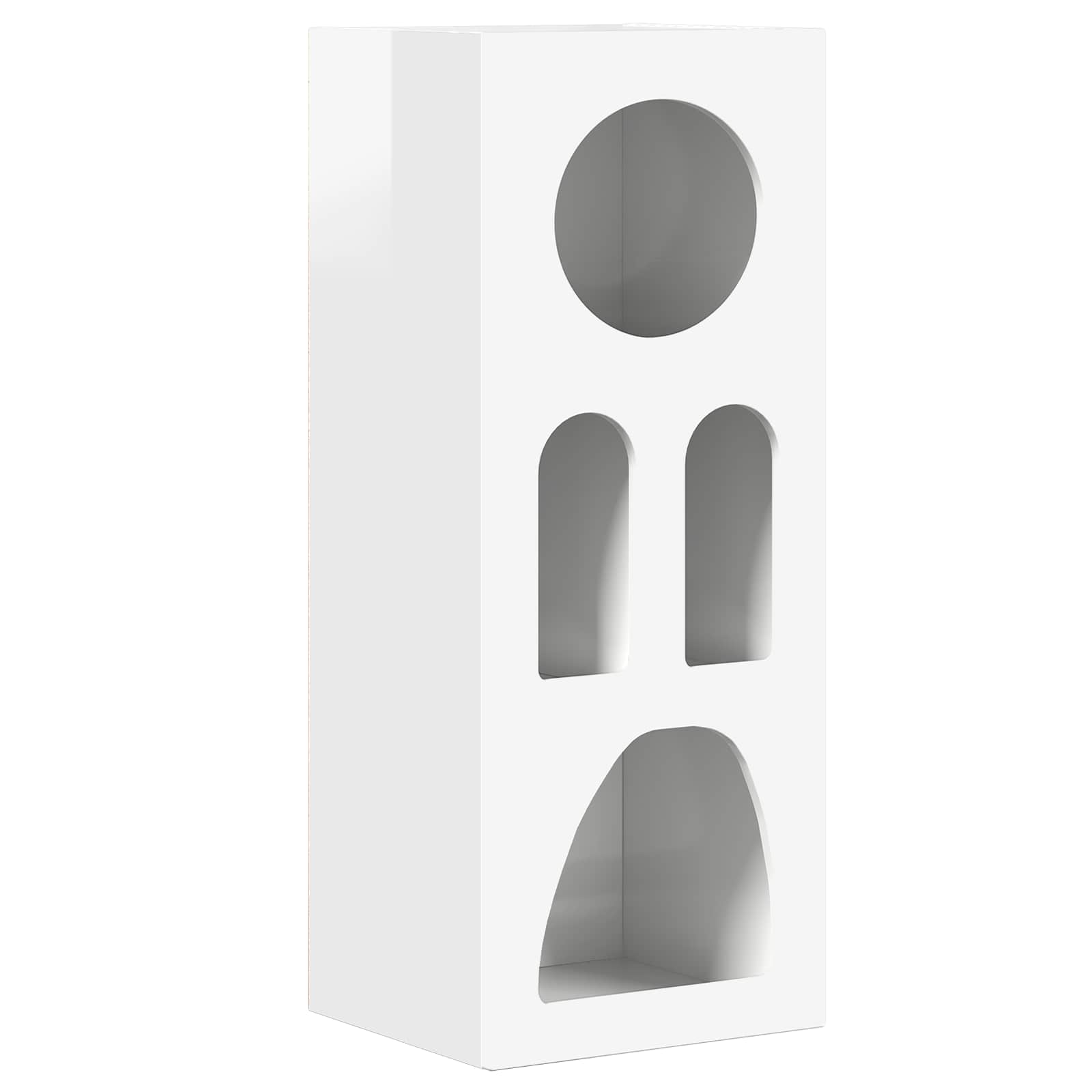 Credenza Bianco Lucido 40 x 35 x 100.5 cm Legno multistrato 891308