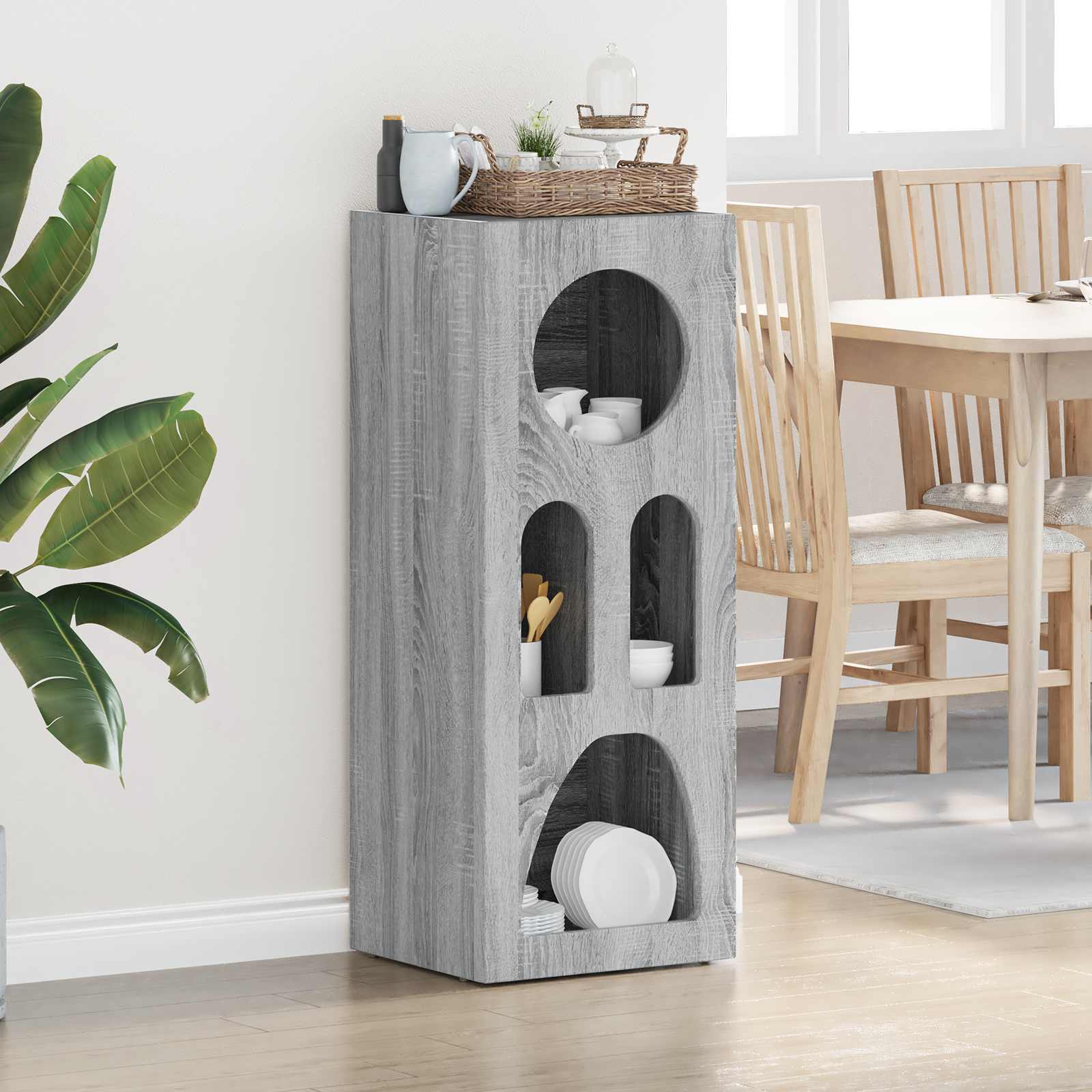 Credenza Grigio Sonoma 40 x 35 x 100.5 cm Legno multistrato 891310