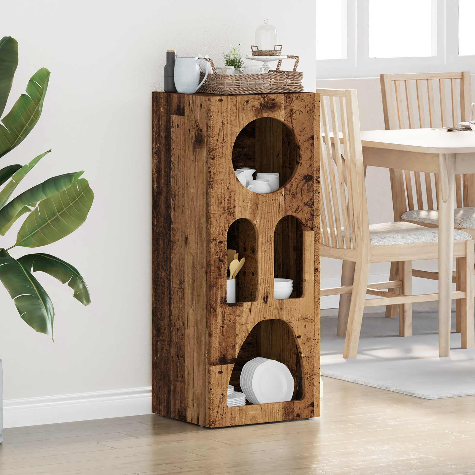 Credenza-Buffet-Armadio da cucina Legno vecchio 40 x 35 x 100.5 cm Legno multistrato