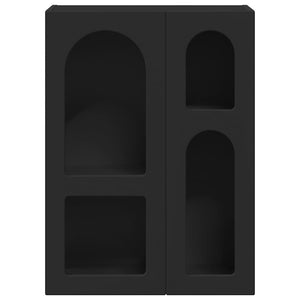 Credenza-Buffet-Armadio da cucina Nero 59 x 35 x 80.5 cm Legno multistrato