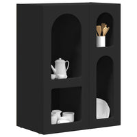 Credenza-Buffet-Armadio da cucina Nero 59 x 35 x 80.5 cm Legno multistrato