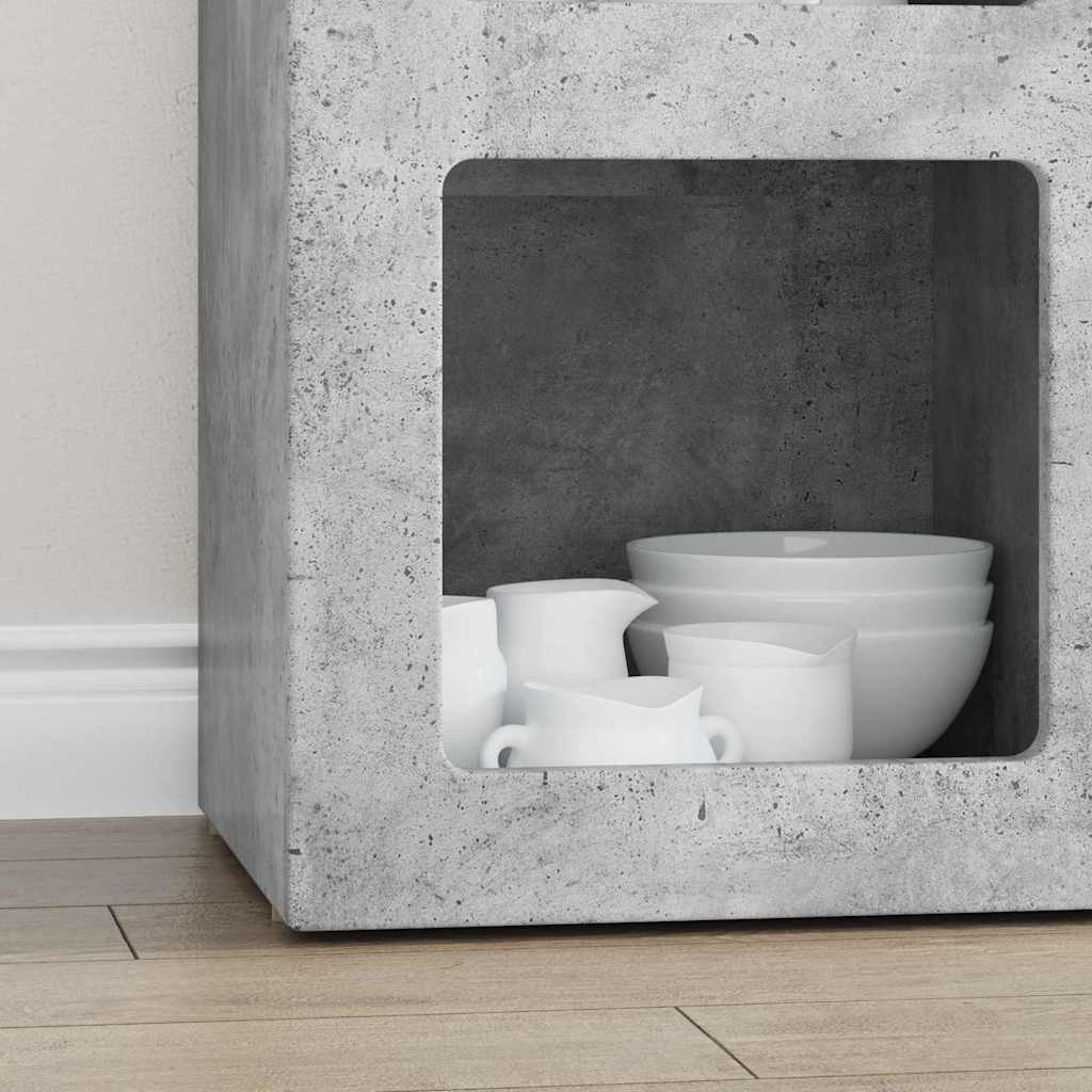 Credenza Grigio cemento 59 x 35 x 80.5 cm Legno multistrato 891317
