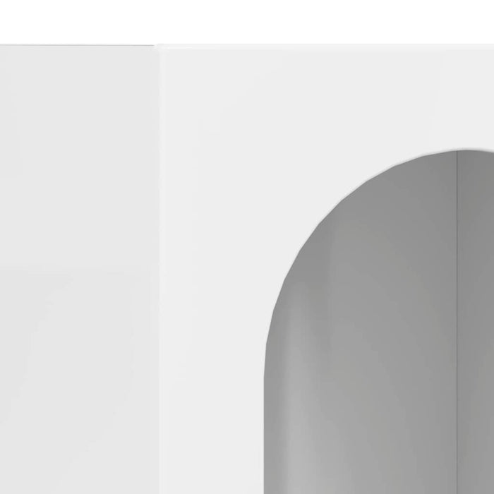 Credenza Bianco Lucido 59 x 35 x 80.5 cm Legno multistrato 891318