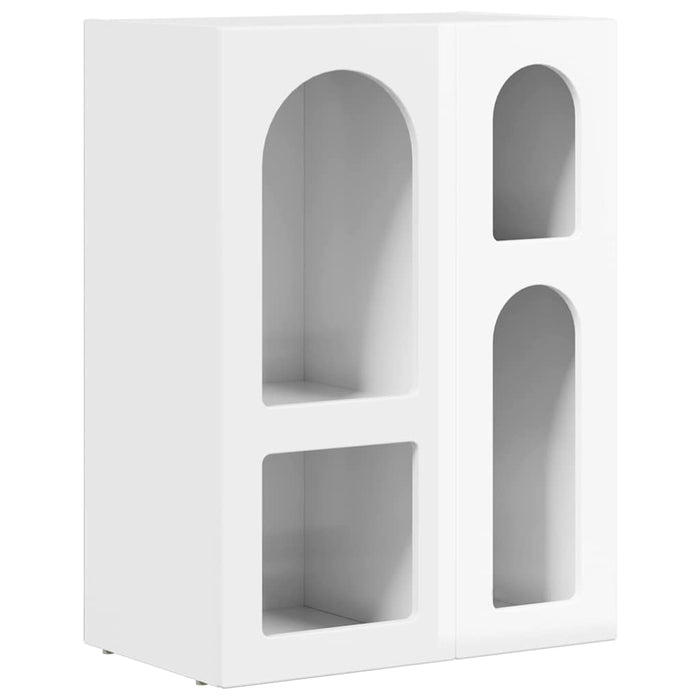Credenza Bianco Lucido 59 x 35 x 80.5 cm Legno multistrato 891318