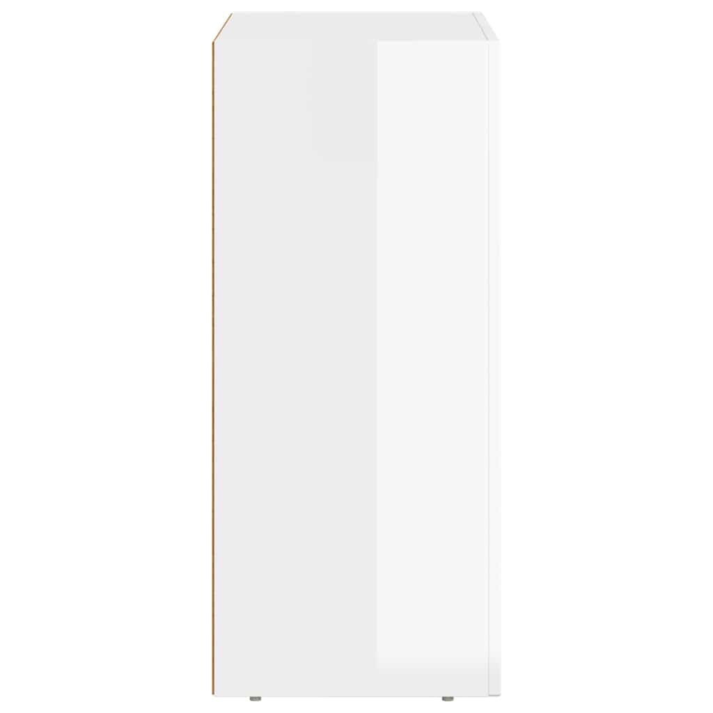 Credenza Bianco Lucido 59 x 35 x 80.5 cm Legno multistrato 891318