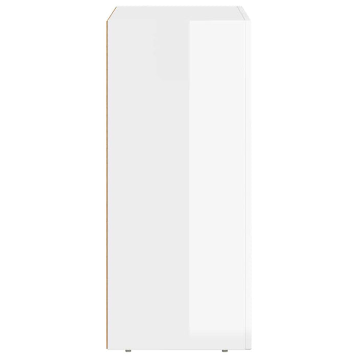 Credenza Bianco Lucido 59 x 35 x 80.5 cm Legno multistrato 891318