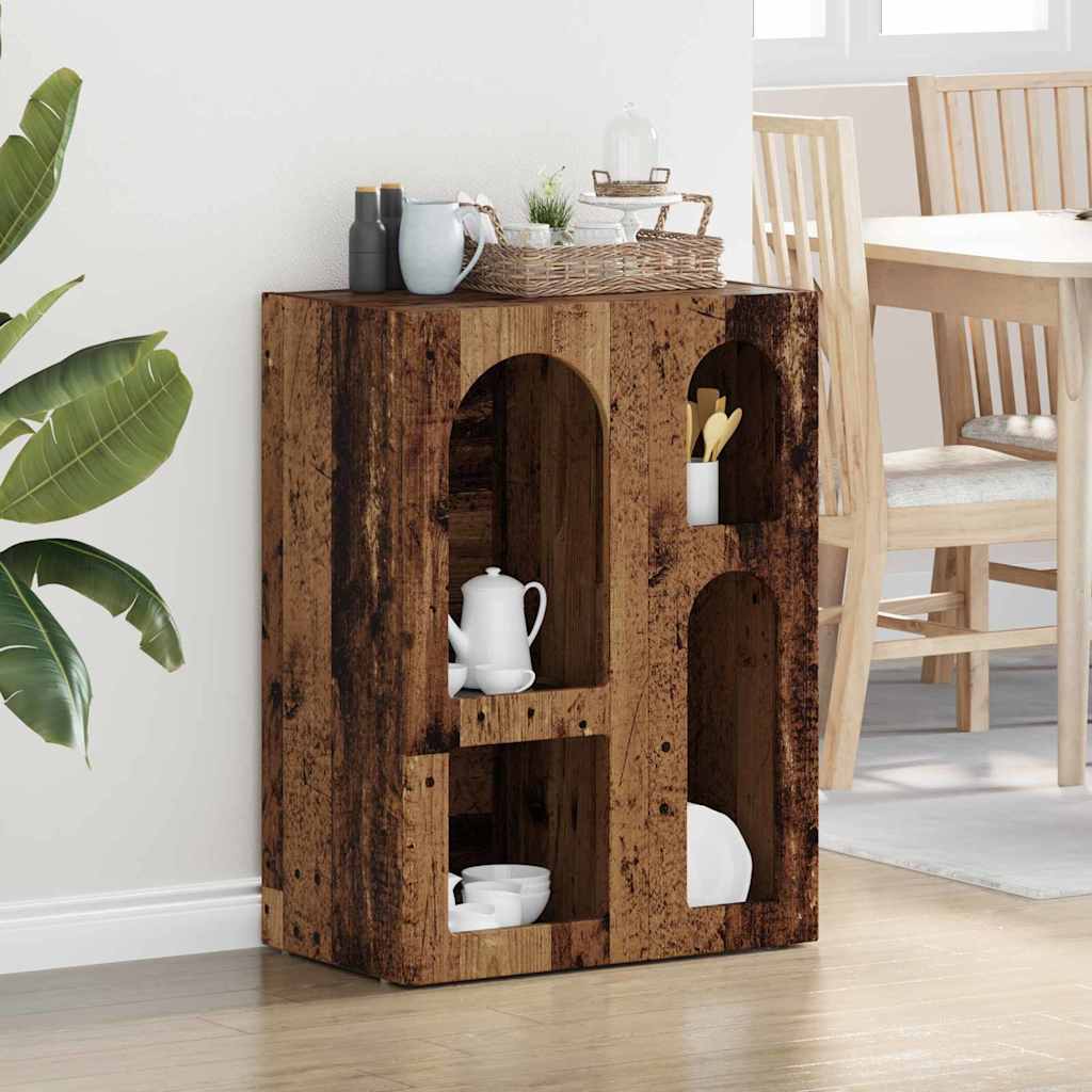 Credenza-Buffet-Armadio da cucina Legno vecchio 59 x 35 x 80.5 cm Legno multistrato