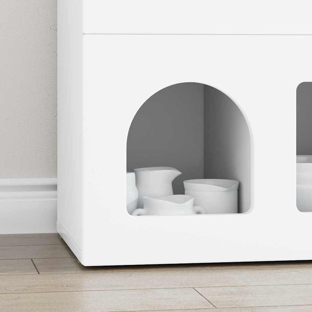 Credenza Bianco 80.5 x 35 x 59 cm Legno multistrato 891324