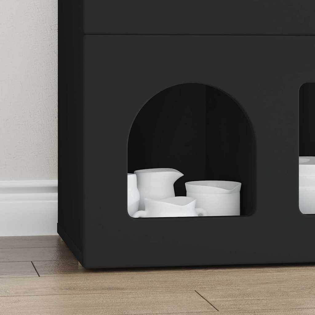 Credenza Nero 80.5 x 35 x 59 cm Legno multistrato 891325