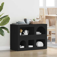 Credenza Nero 80.5 x 35 x 59 cm Legno multistrato 891325