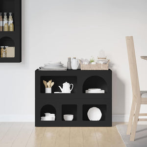 Credenza Nero 80.5 x 35 x 59 cm Legno multistrato 891325