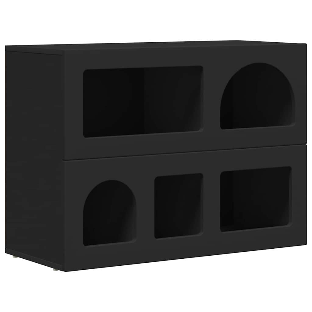 Credenza Nero 80.5 x 35 x 59 cm Legno multistrato 891325