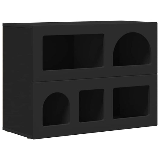 Credenza Nero 80.5 x 35 x 59 cm Legno multistrato 891325