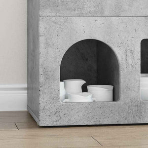 Credenza Grigio cemento 80.5 x 35 x 59 cm Legno multistrato 891327