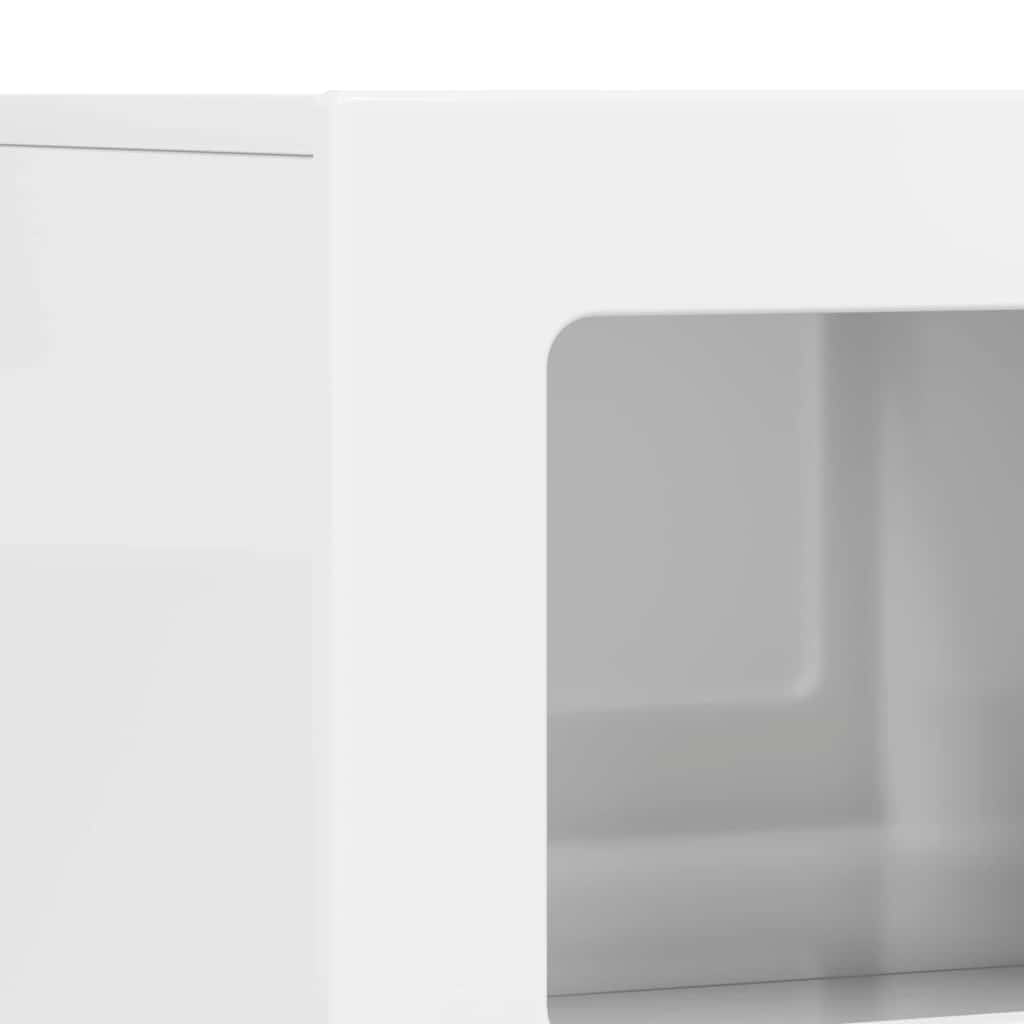 Credenza Bianco Lucido 80.5 x 35 x 59 cm Legno multistrato 891328