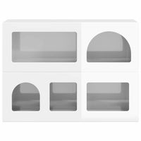 Credenza Bianco Lucido 80.5 x 35 x 59 cm Legno multistrato 891328