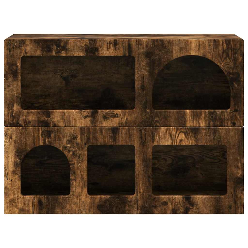 Credenza Rovere fumé 80.5 x 35 x 59 cm Legno multistrato 891329