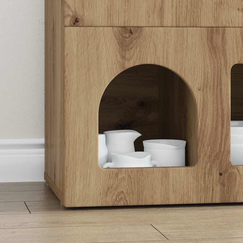 Credenza Rovere artigianale 80.5 x 35 x 59 cm Legno multistrato 891333