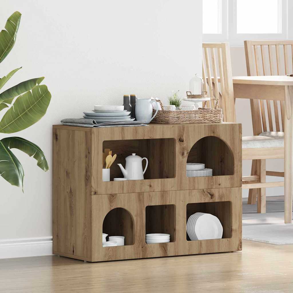 Credenza Rovere artigianale 80.5 x 35 x 59 cm Legno multistrato 891333