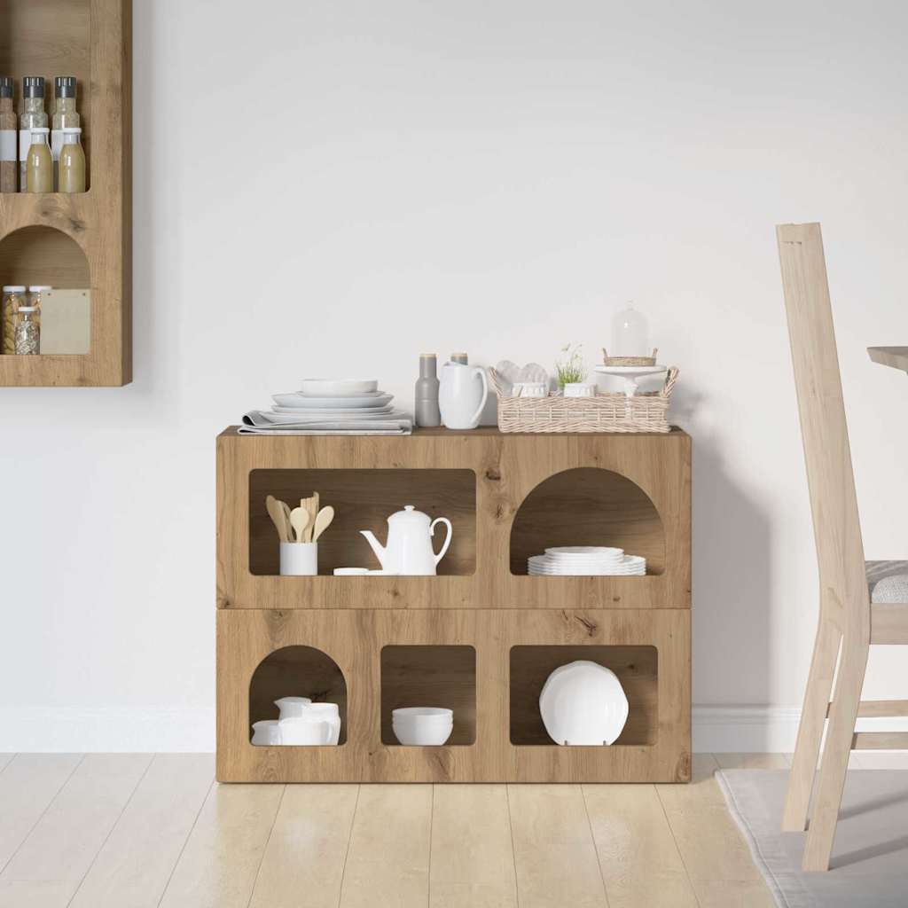 Credenza Rovere artigianale 80.5 x 35 x 59 cm Legno multistrato 891333