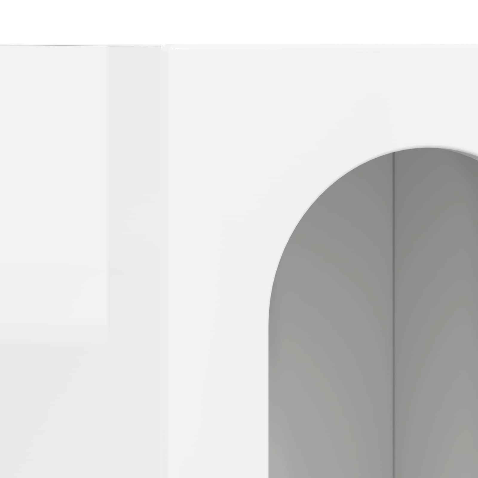 Credenza Bianco Lucido 59 x 35 x 100,5 cm Legno multistrato 891338