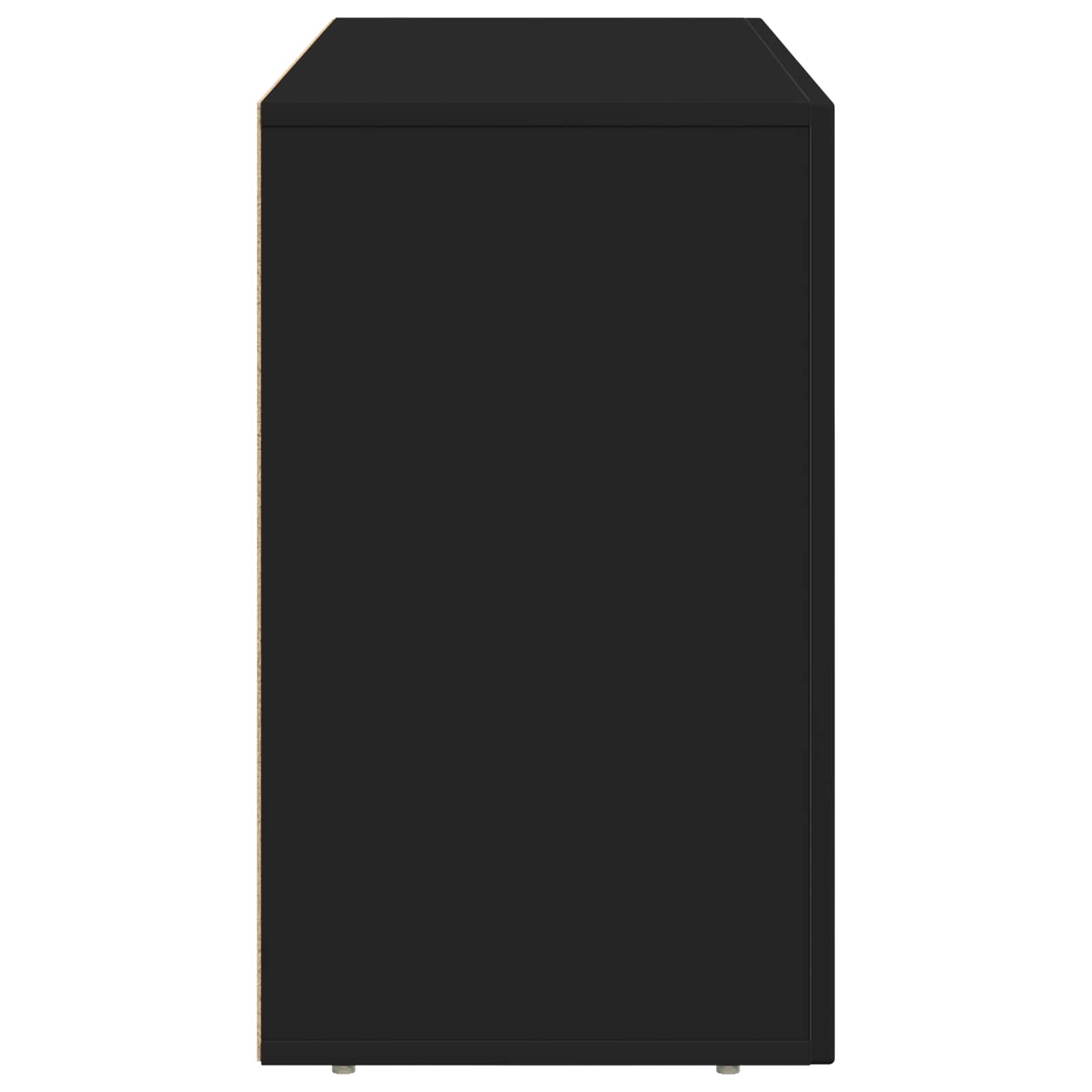 Credenza-Buffet-Armadio da cucina Nero 100 x 35 x 59 cm Legno multistrato