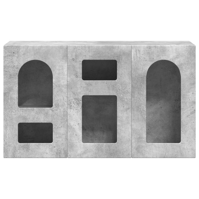 Credenza Grigio cemento 100 x 35 x 59 cm Legno multistrato 891347
