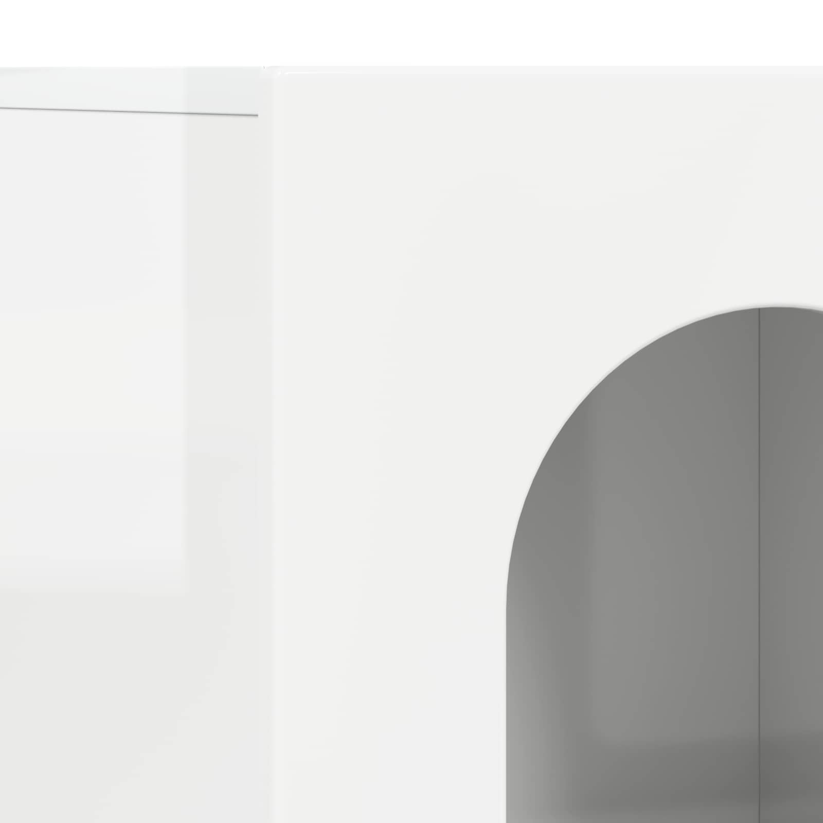 Credenza Bianco Lucido 100 x 35 x 59 cm Legno multistrato 891348