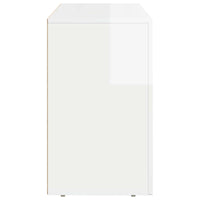 Credenza Bianco Lucido 100 x 35 x 59 cm Legno multistrato 891348