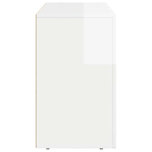 Credenza Bianco Lucido 100 x 35 x 59 cm Legno multistrato 891348
