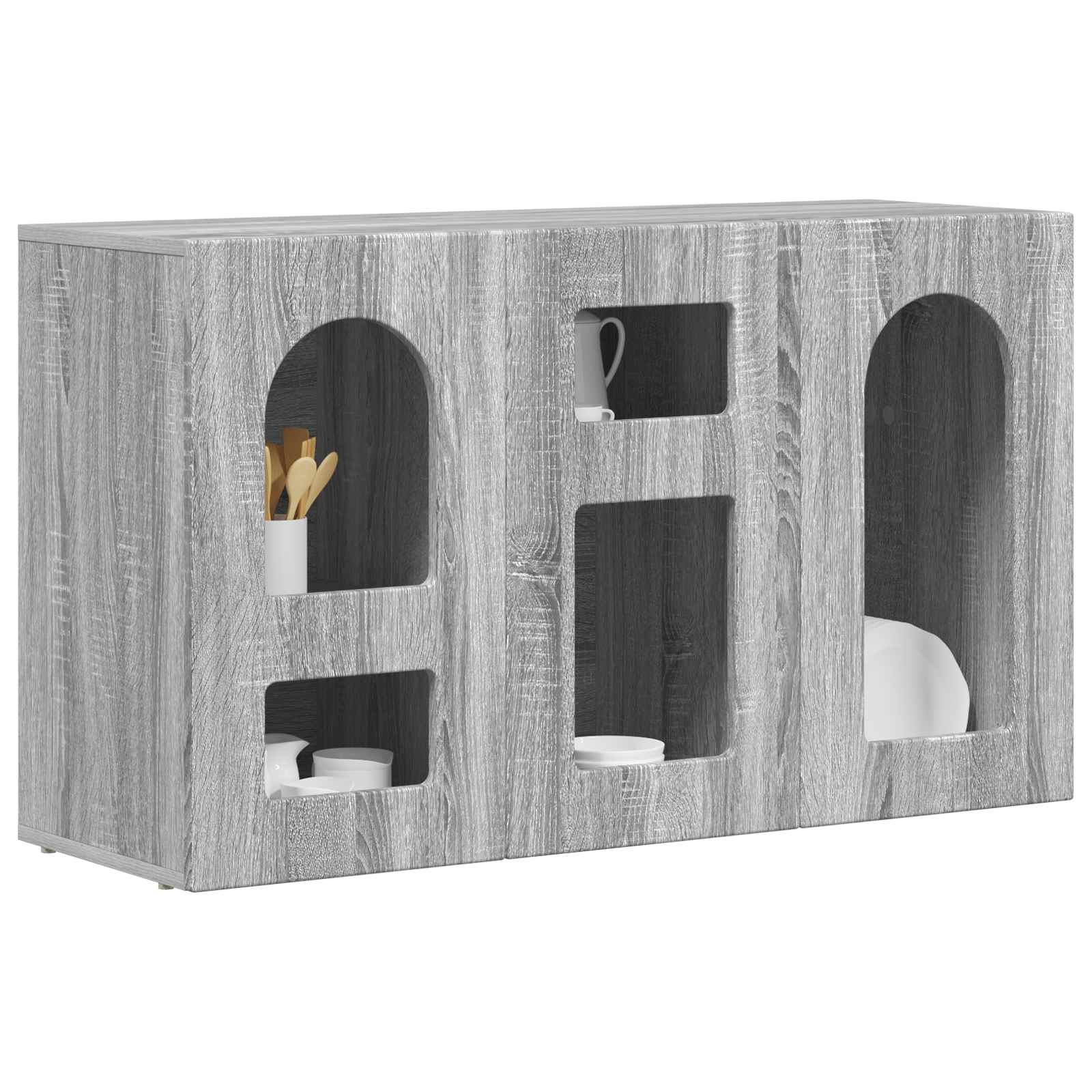 Credenza Grigio Sonoma 100 x 35 x 59 cm Legno multistrato 891350