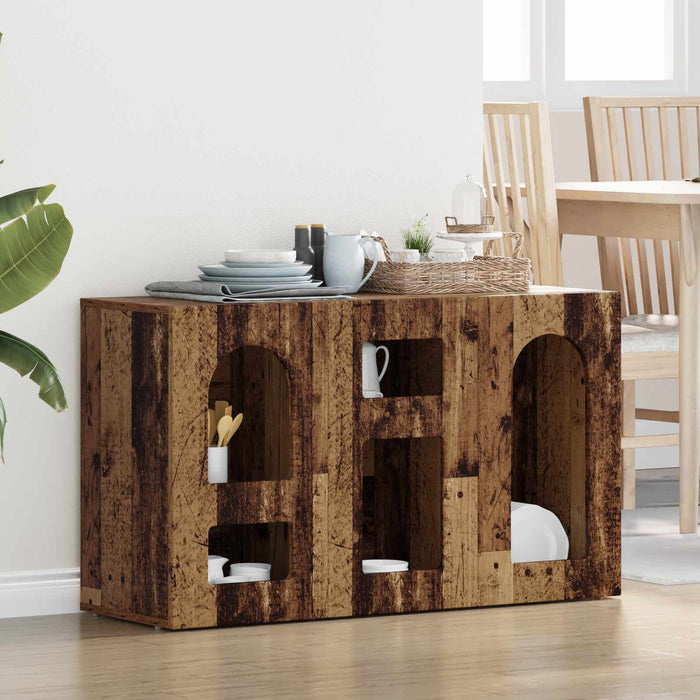 Credenza-Buffet-Armadio da cucina Legno vecchio 100 x 35 x 59 cm Legno multistrato