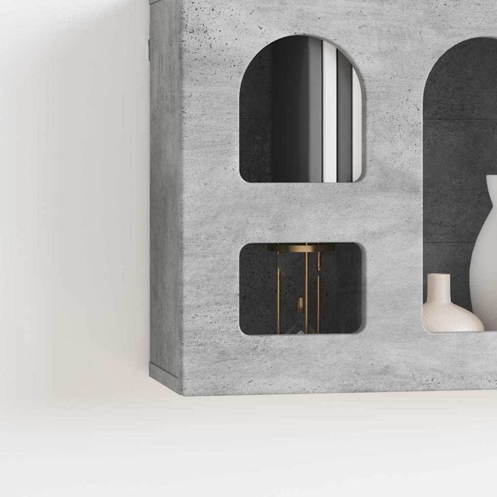 Armadio pensile con lo scaffale Grigio cemento 60 x 20 x 40 cm 891377