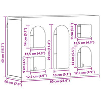 Armadio pensile con lo scaffale Grigio cemento 60 x 20 x 40 cm 891377